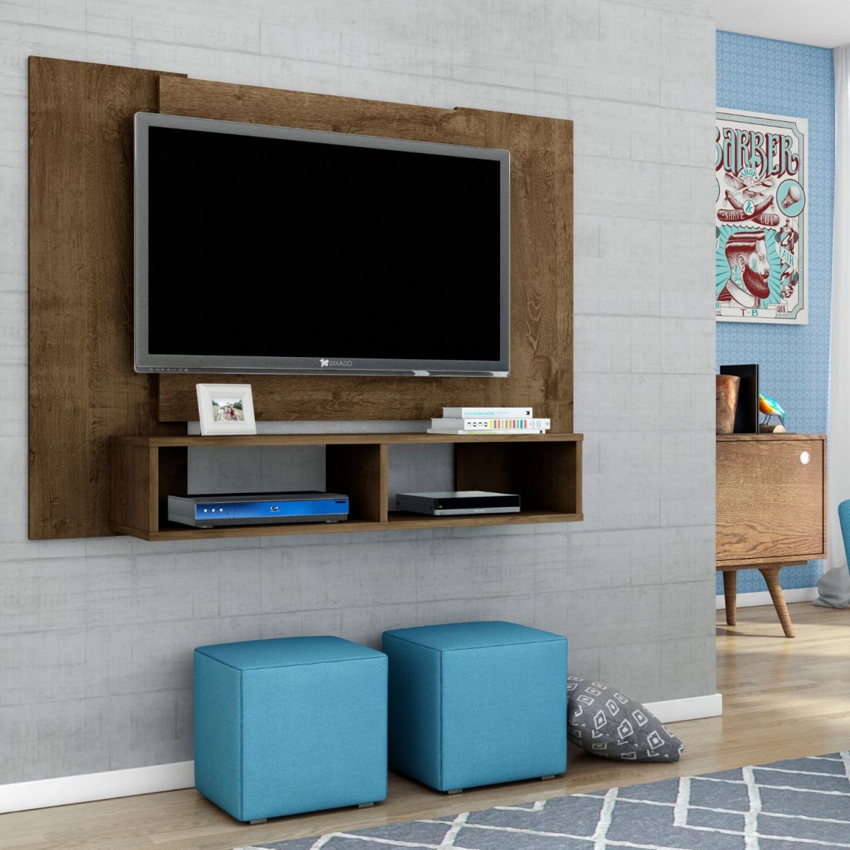 Panel Rack Tv 47" Navi - Rústico