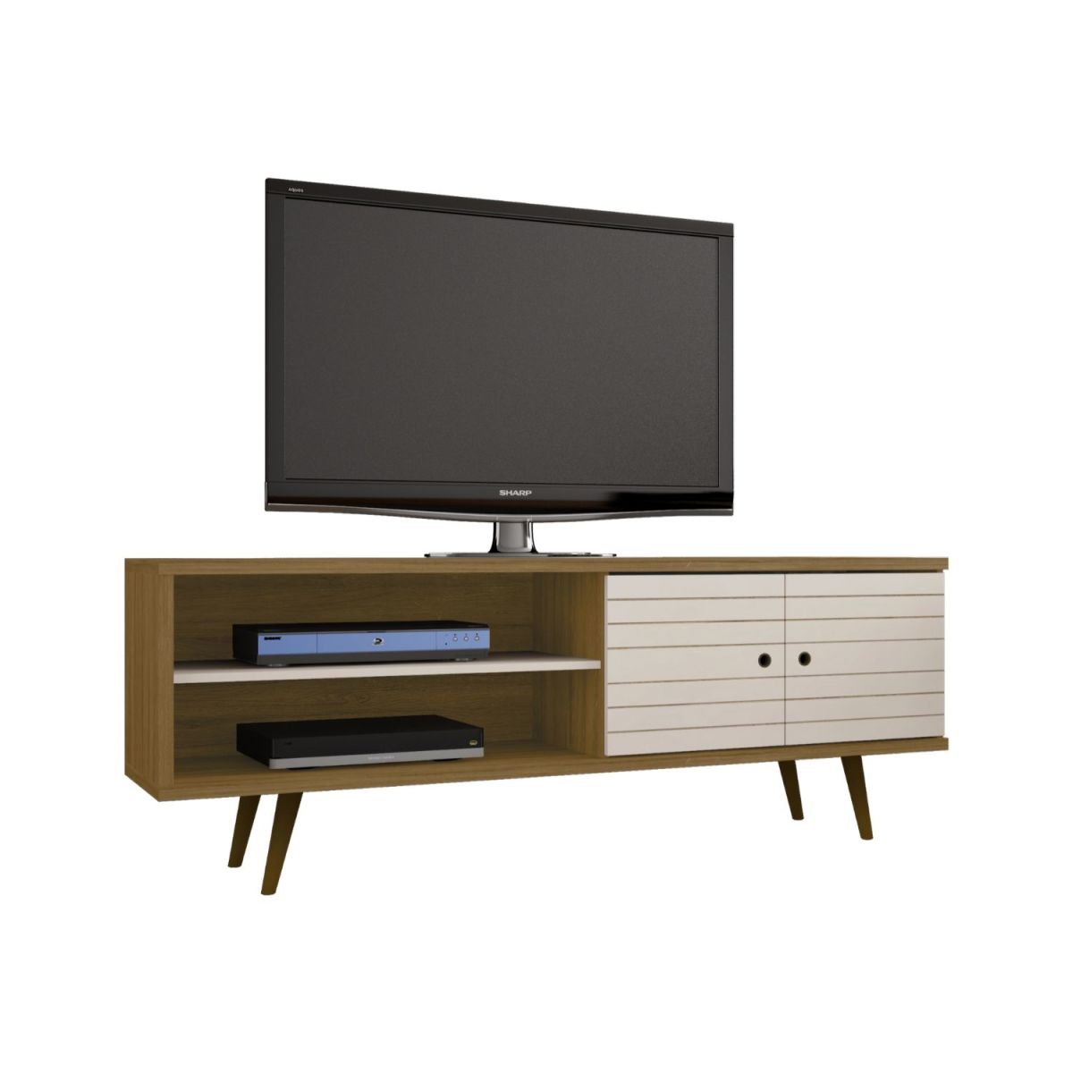 Rack Tv 70" Onix - Canela / Blanco Invierno - Imagen 2
