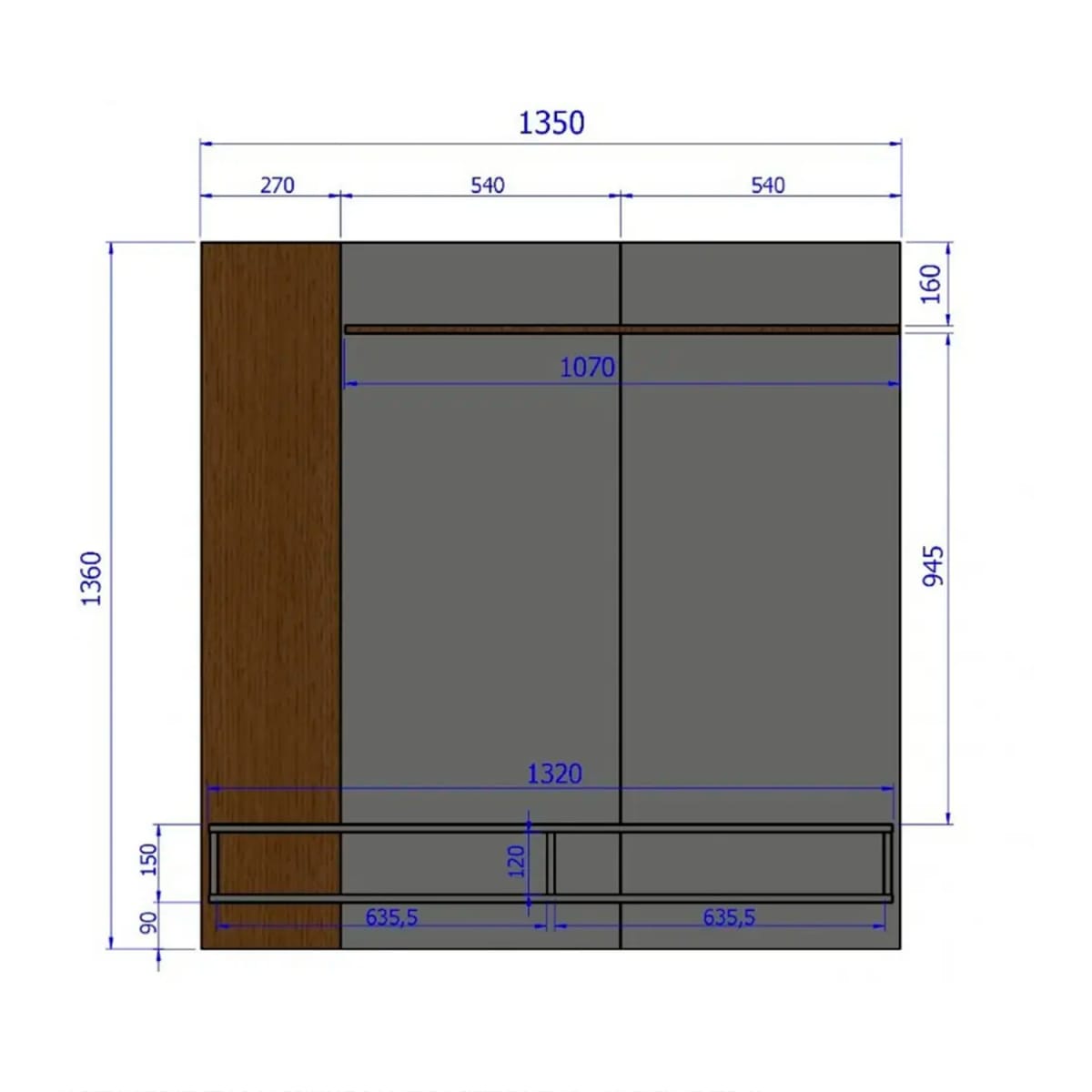 Panel Rack Tv 50" Oslo - Blanco / Canela / Ripado - Imagen 3