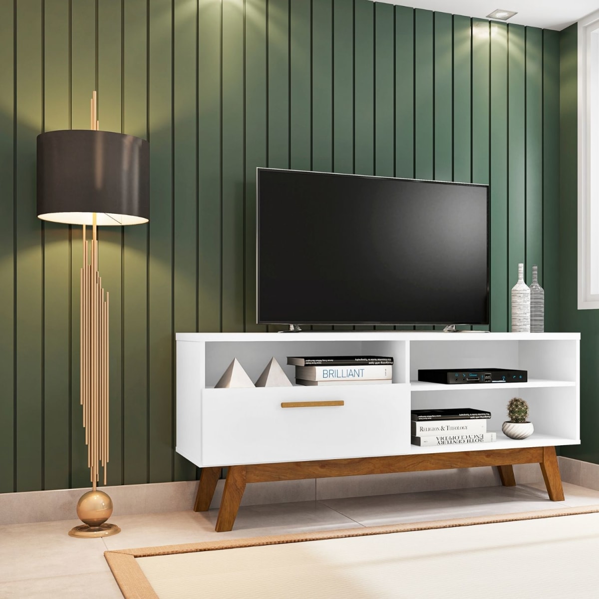 Rack Tv 55" Paladio - Blanco