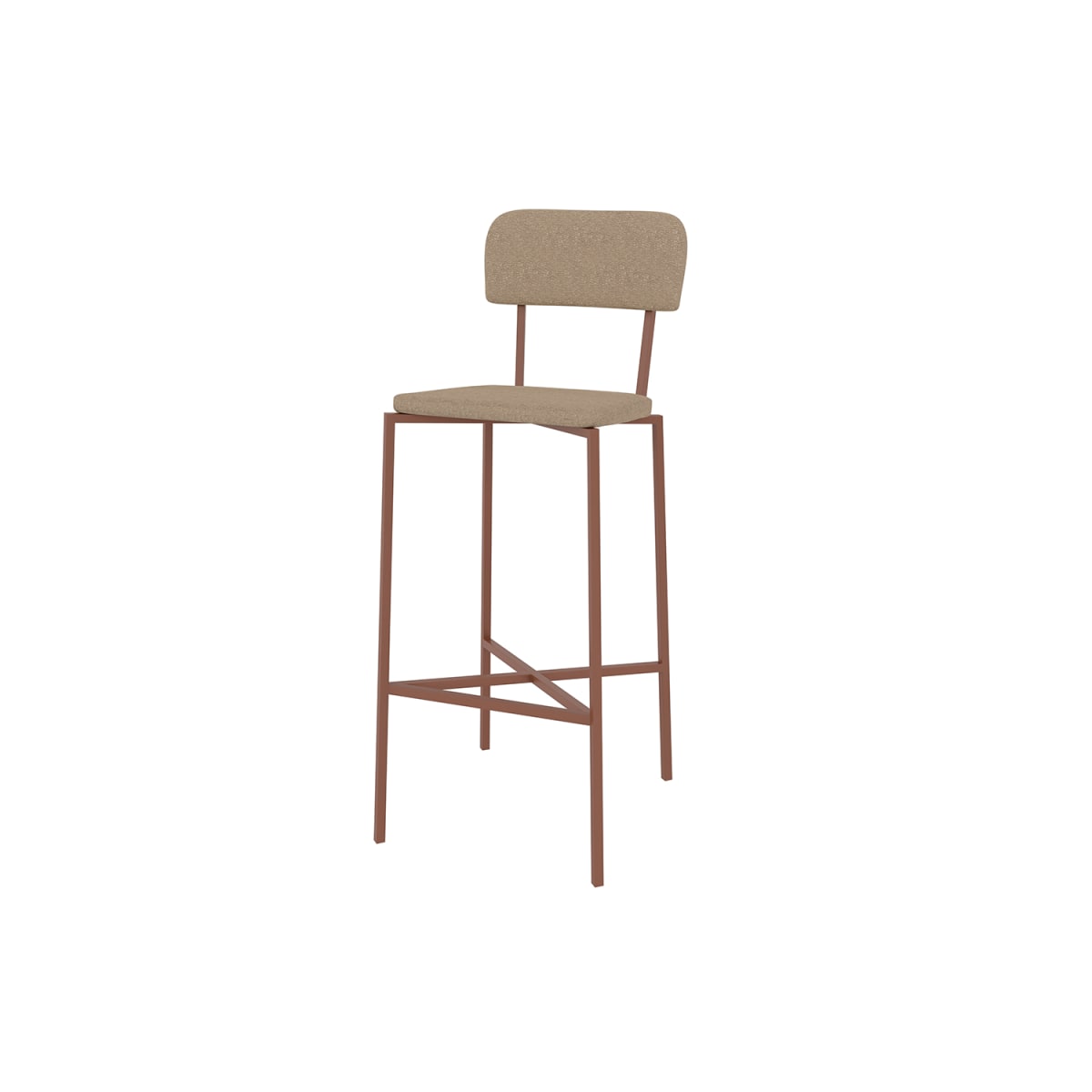 Taburete Frame - Oro Envejecido / Mocca - Imagen 2