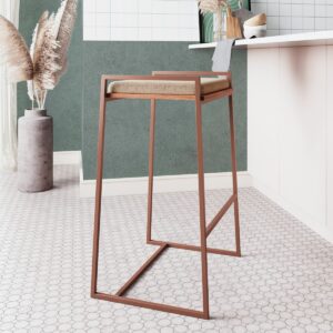 Taburete Bronx - Oro Envejecido / Mocca / Castaño