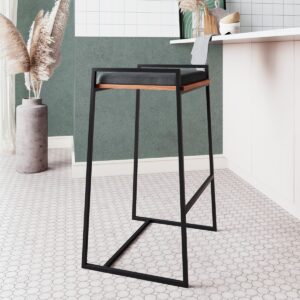 Taburete Bronx - Negro / Castaño