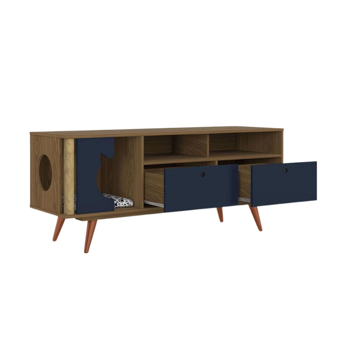 Rack Retro Mascota Cat Angora - Azul Navy - Imagen 3