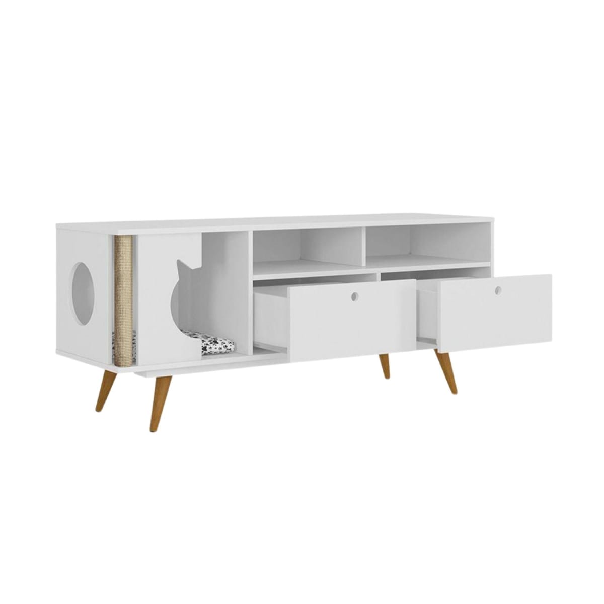 Rack Retro Mascota Cat Angora - Blanco - Imagen 3