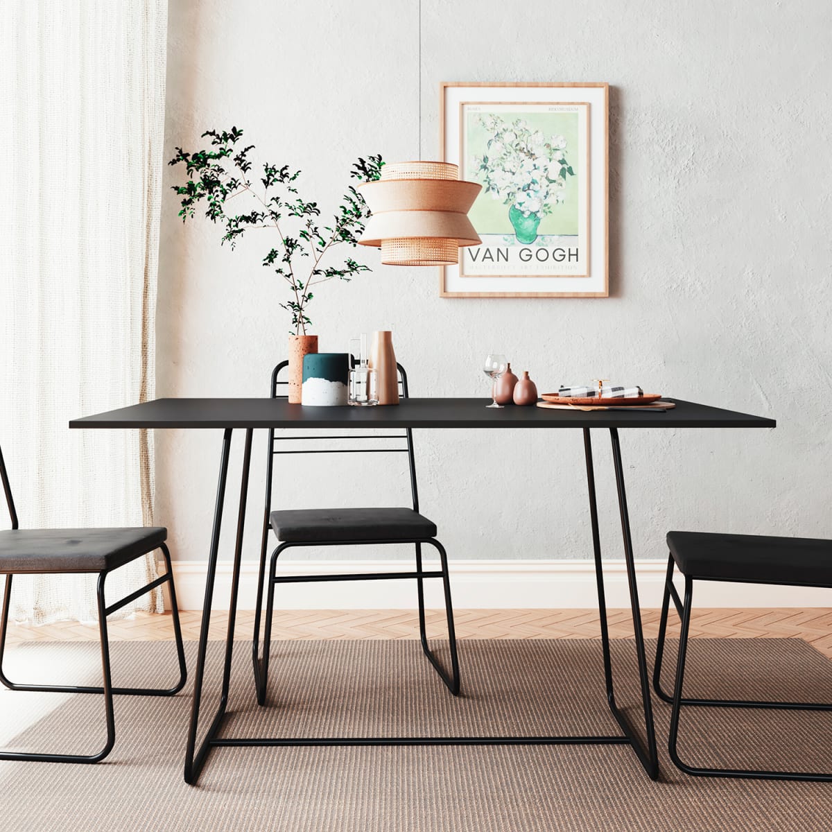 Mesa 135x90 Nova - Negro