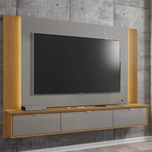 Panel Rack Tv 70" Qatar - Titanium / Canela