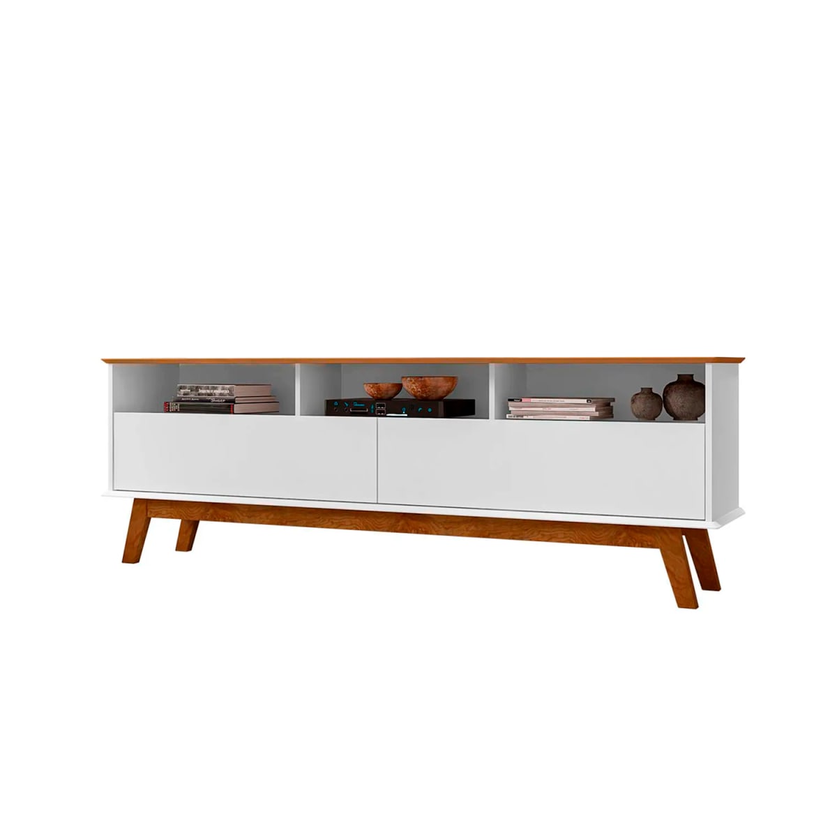 Rack Tv 65" Elegant - Canela / Blanco - Imagen 2