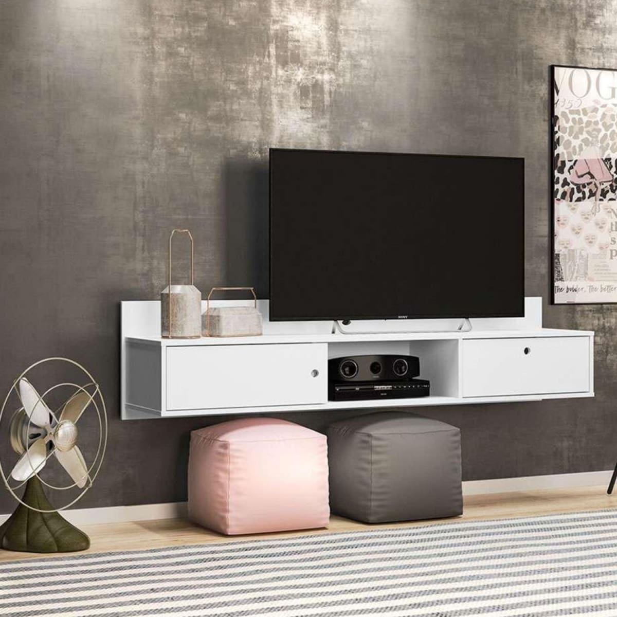 Rack Tv 70" Renna - Blanco