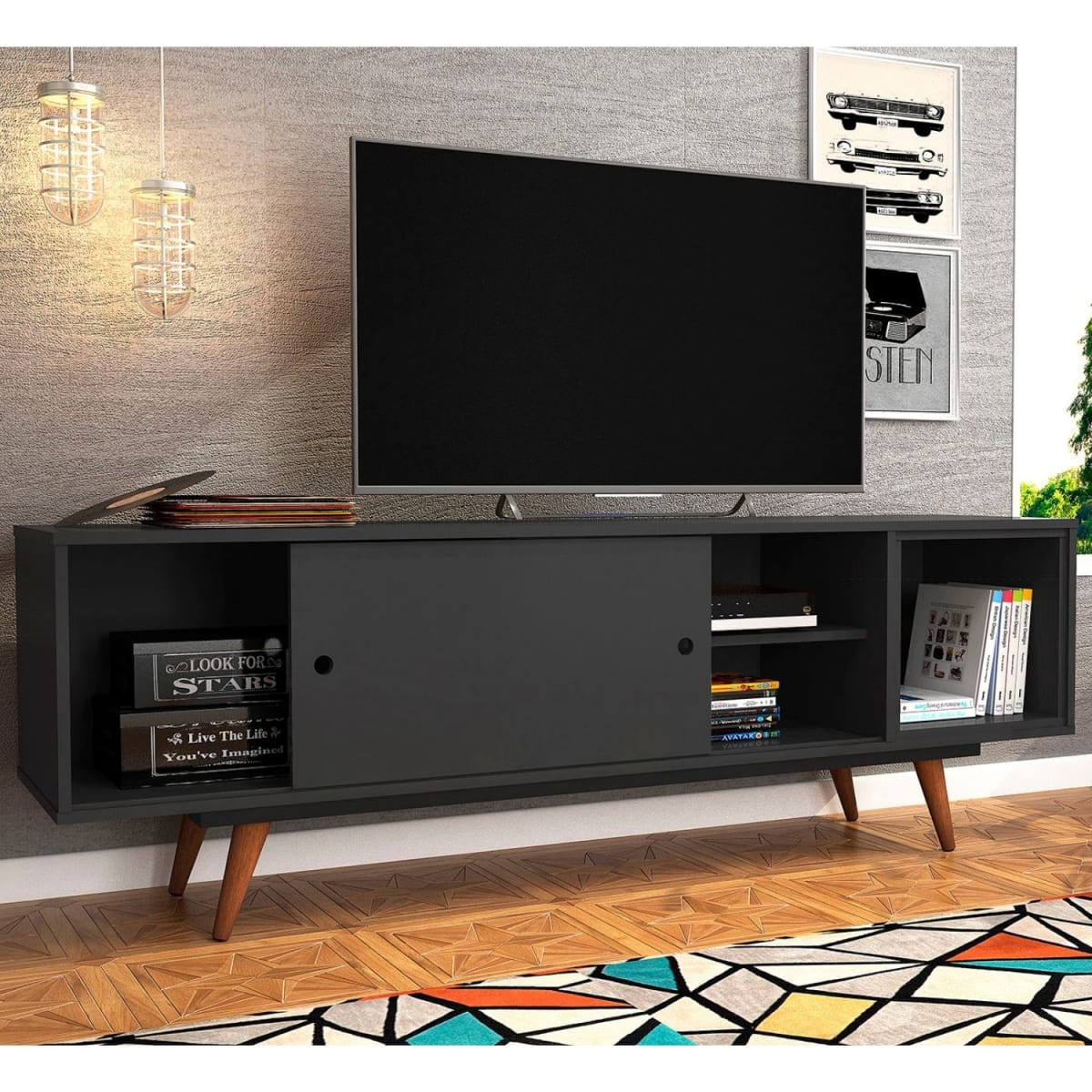 Rack Tv 70" Retro50 - Negro