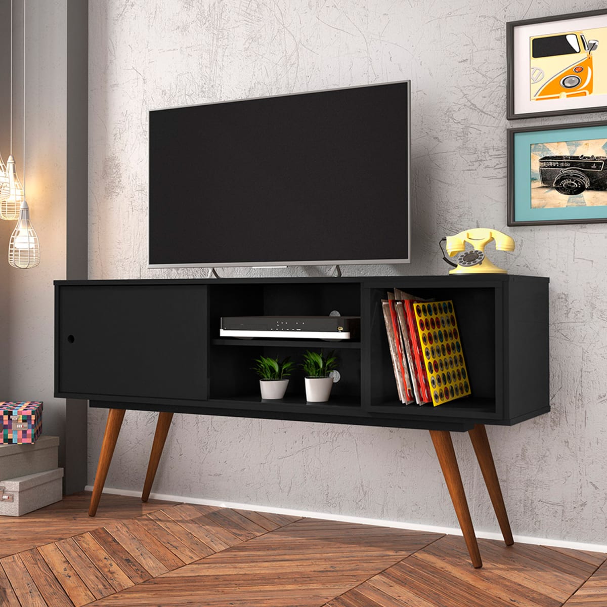Rack Tv 60" Retro65 - Negro