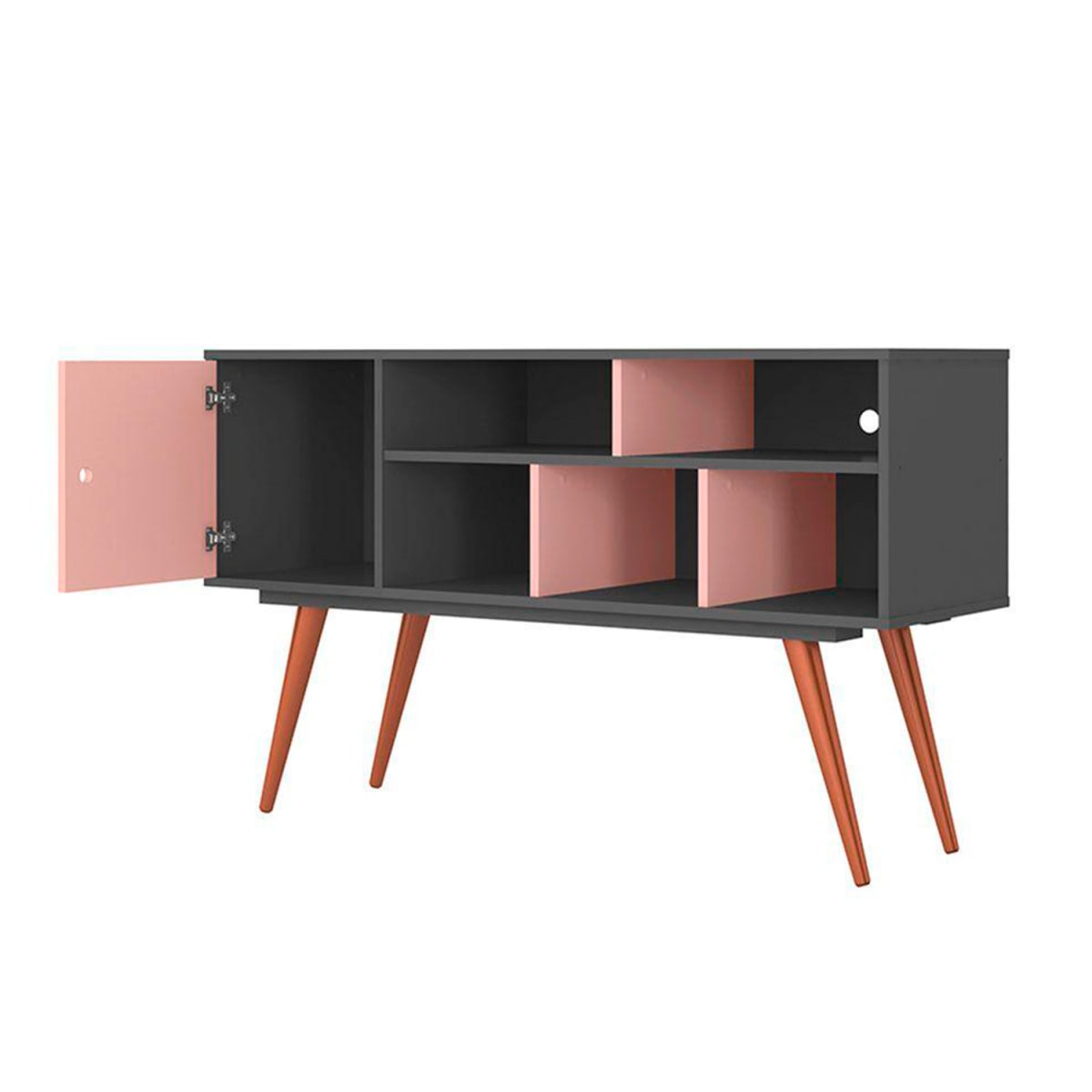 Rack Tv 50" Retro75 - Grafito / Rosa - Imagen 3