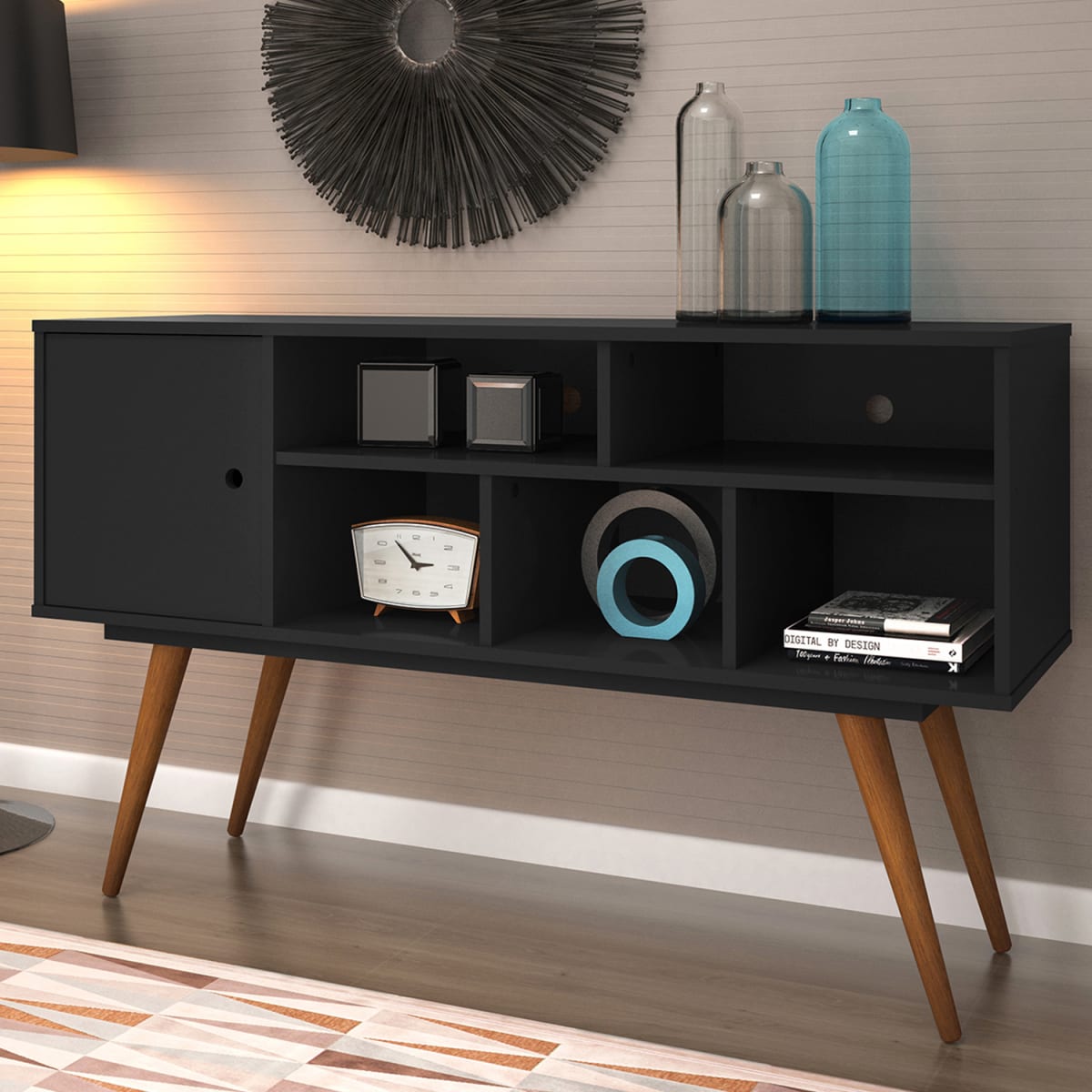 Rack Tv 50" Retro75 - Negro