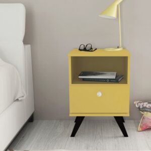 Velador Retro 1 Cajón - Amarillo