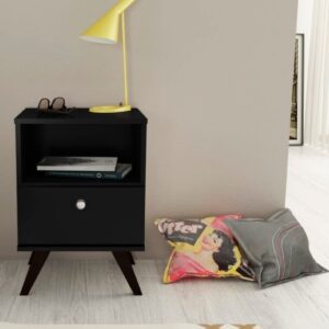 Velador Retro 1 Cajón - Negro