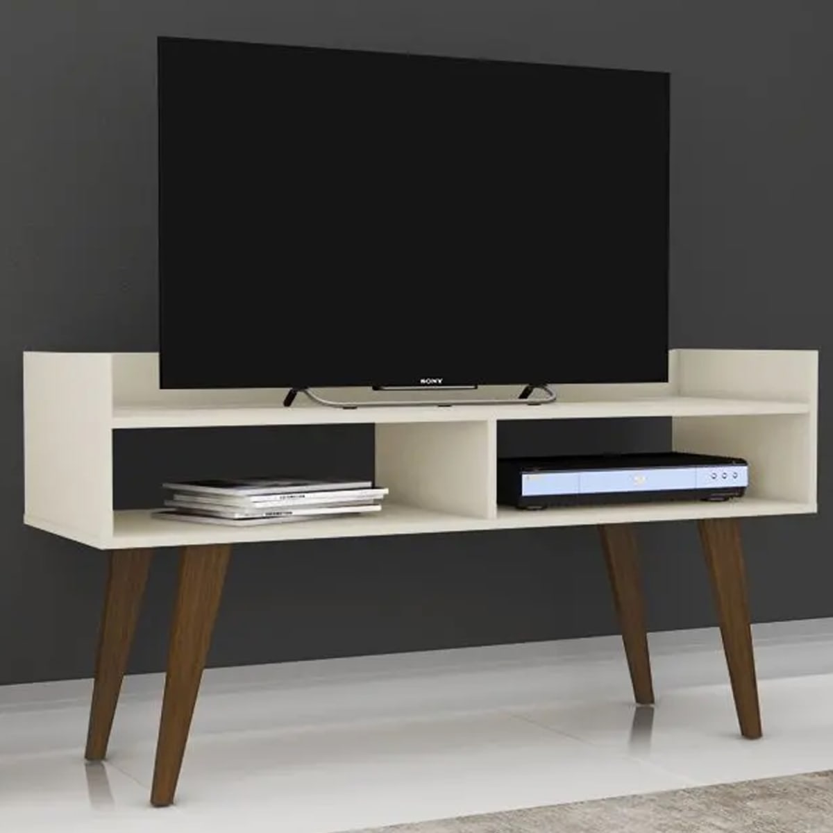 Rack Retro Odele Tv50 - Blanco Invierno