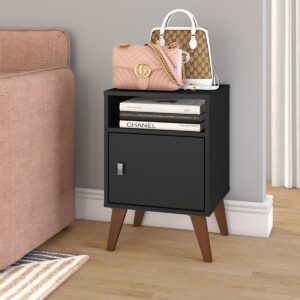 Velador con Puerta Praga - Negro