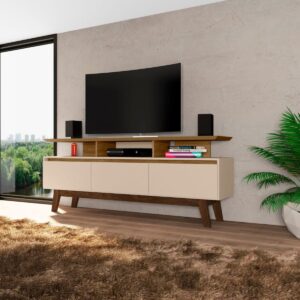 Rack Tv 60" Rubí - Canela / Blanco Invierno