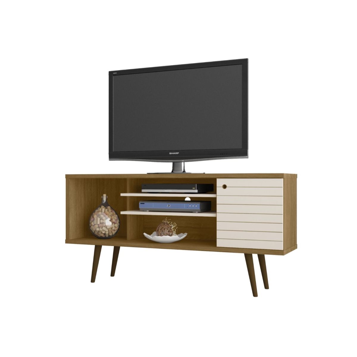 Rack Tv 55" Safira - Canela / Blanco Invierno - Imagen 2