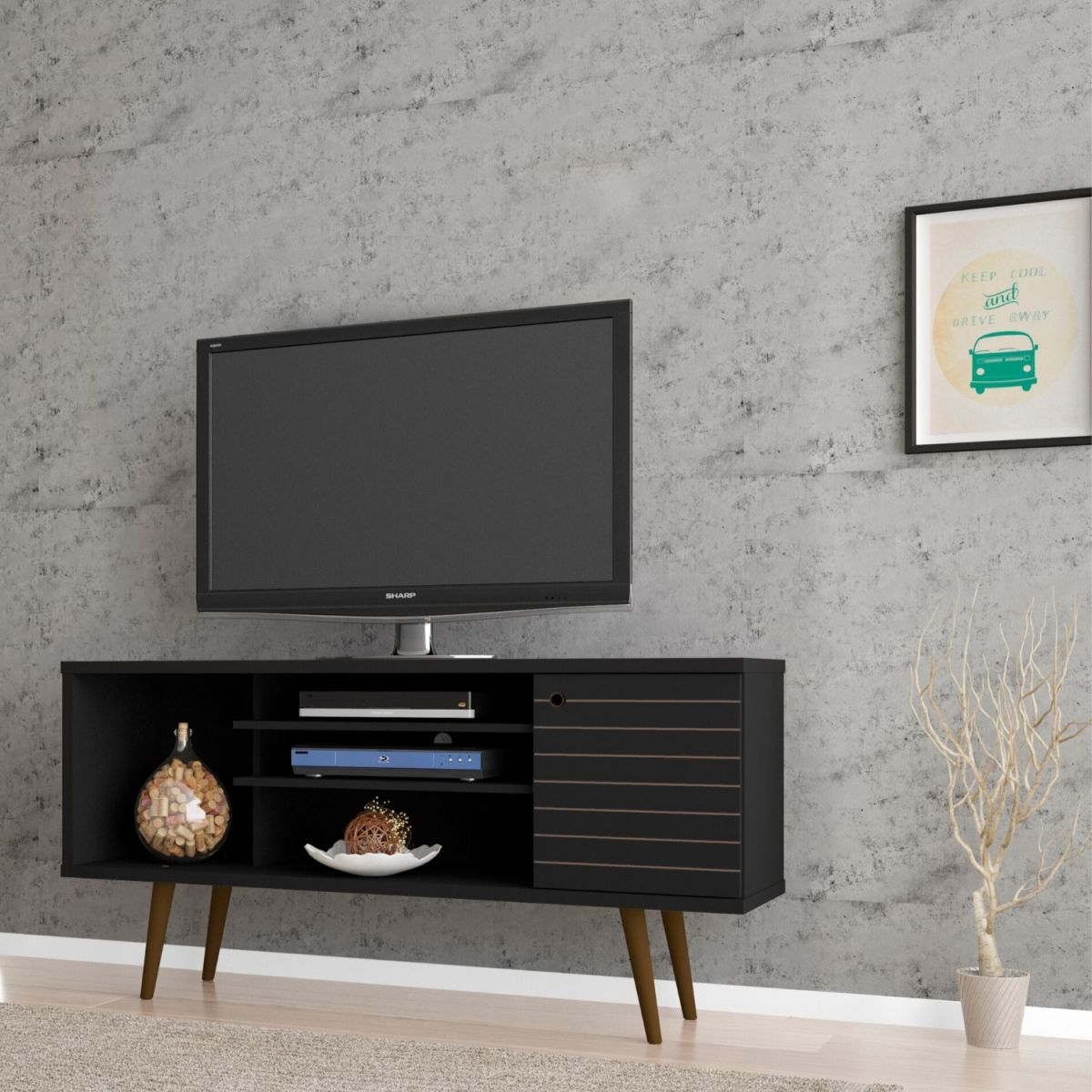 Rack Tv 55" Safira - Negro