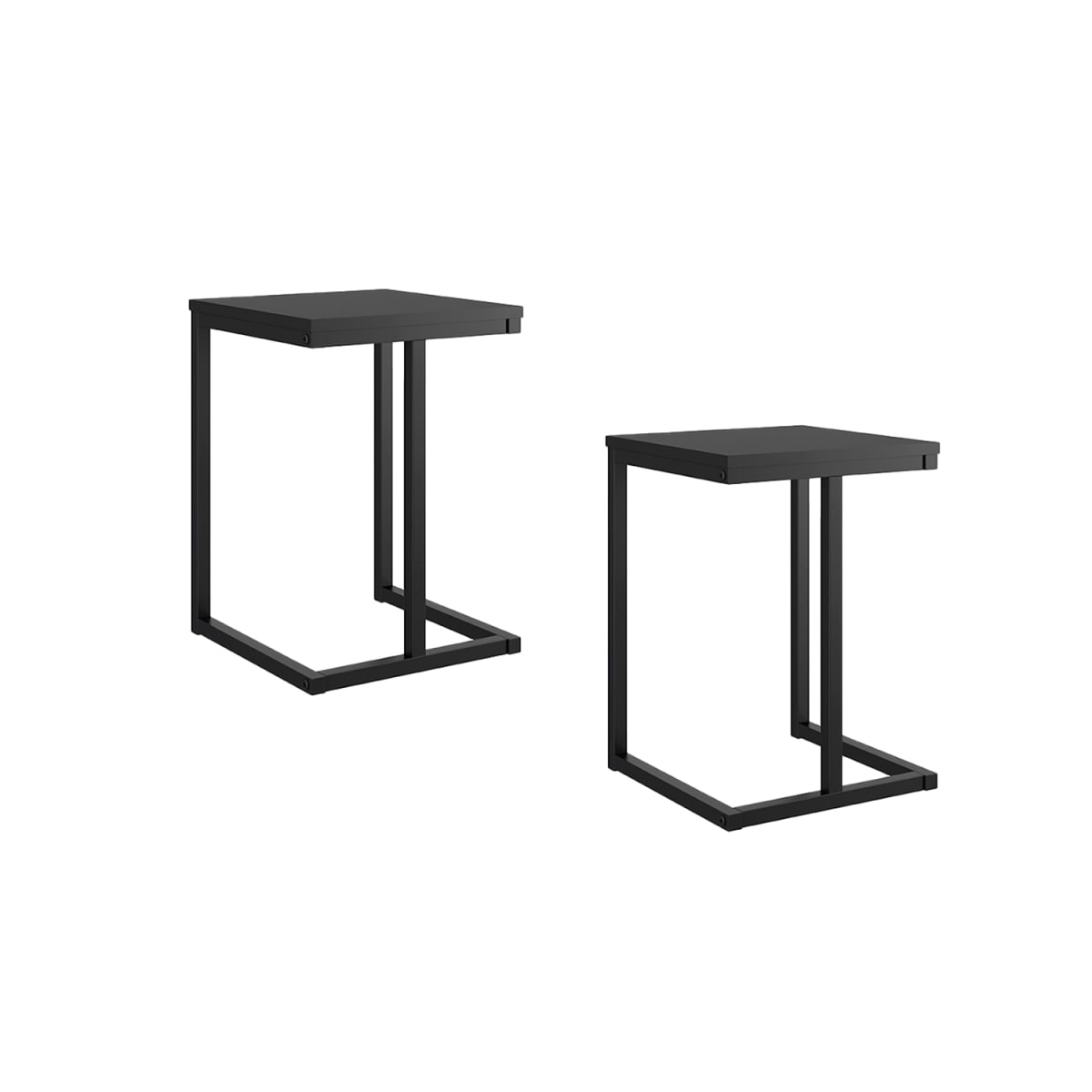 Set 2 Taburetes Home Design - Negro Mate - Imagen 2