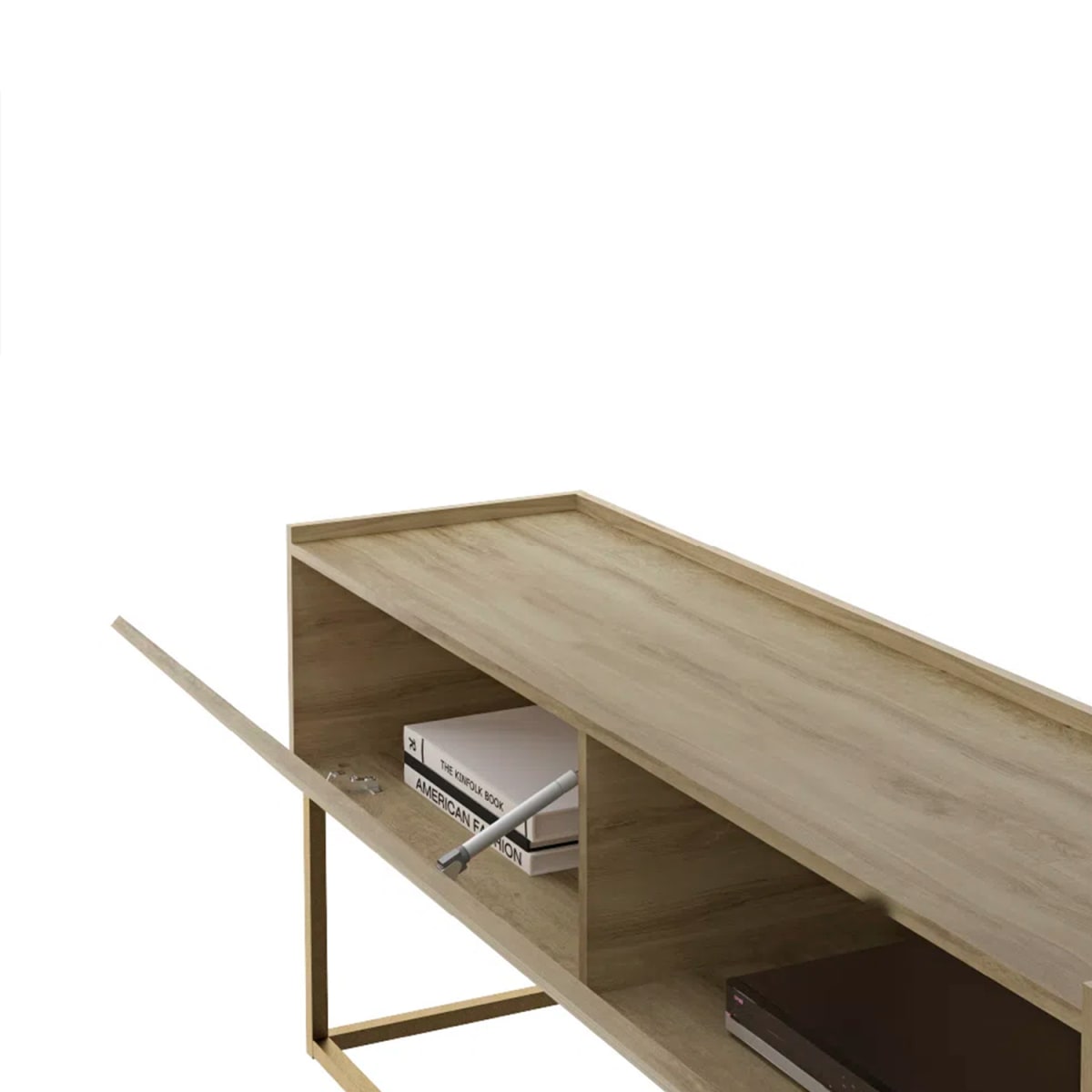 Rack Tv 55" Home Design - Noce / Oro Envejecido - Imagen 2