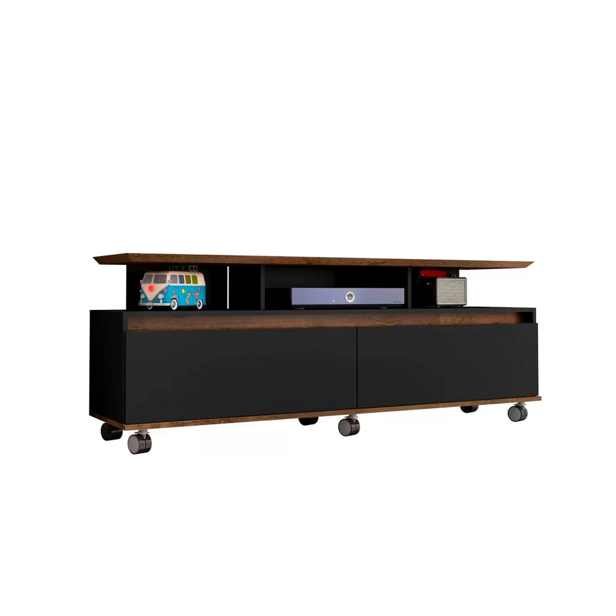 Rack Tv 60" Texas - Rústico / Negro - Imagen 2