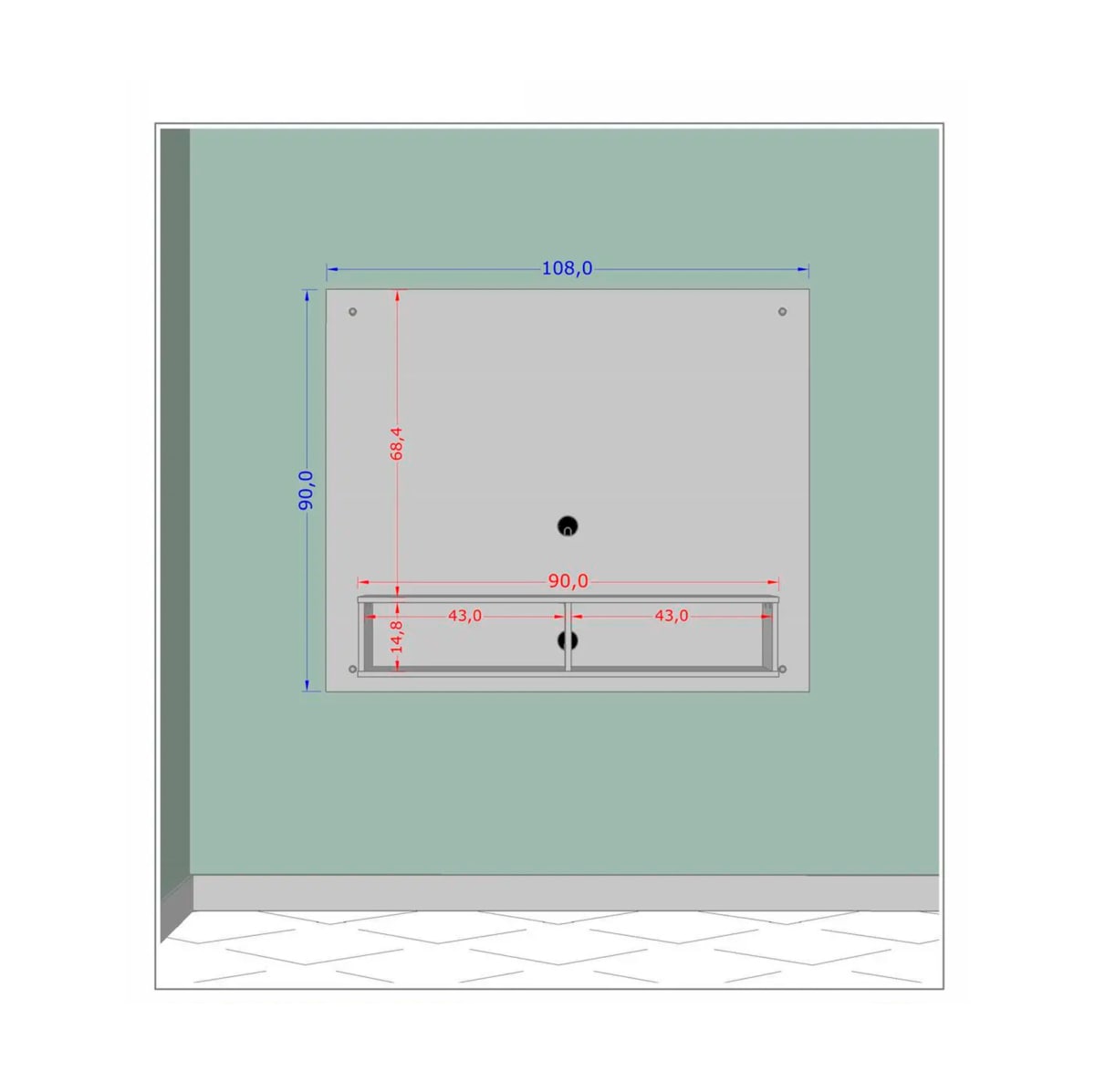Panel Rack Tv 42" Viena - Blanco - Imagen 2