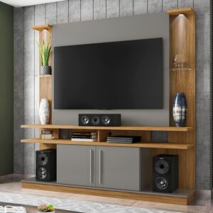 Centro de Entretenimiento Rack Tv 60" York - Canela / Titanium