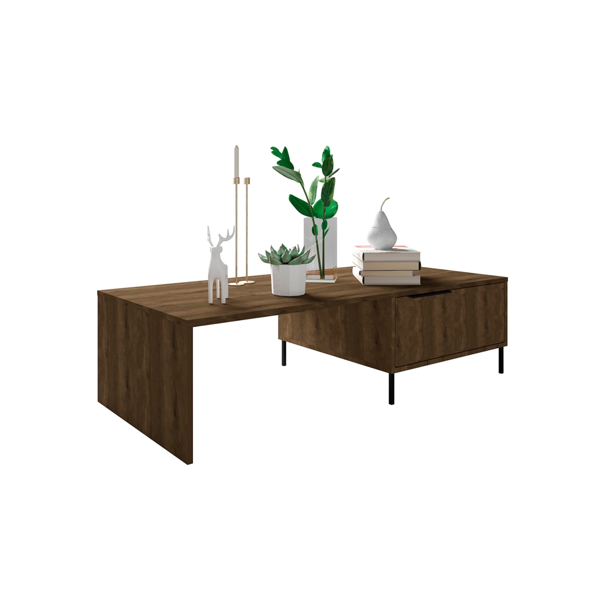 Mesa de Centro con Cajón Zambia - Cedro - Imagen 2
