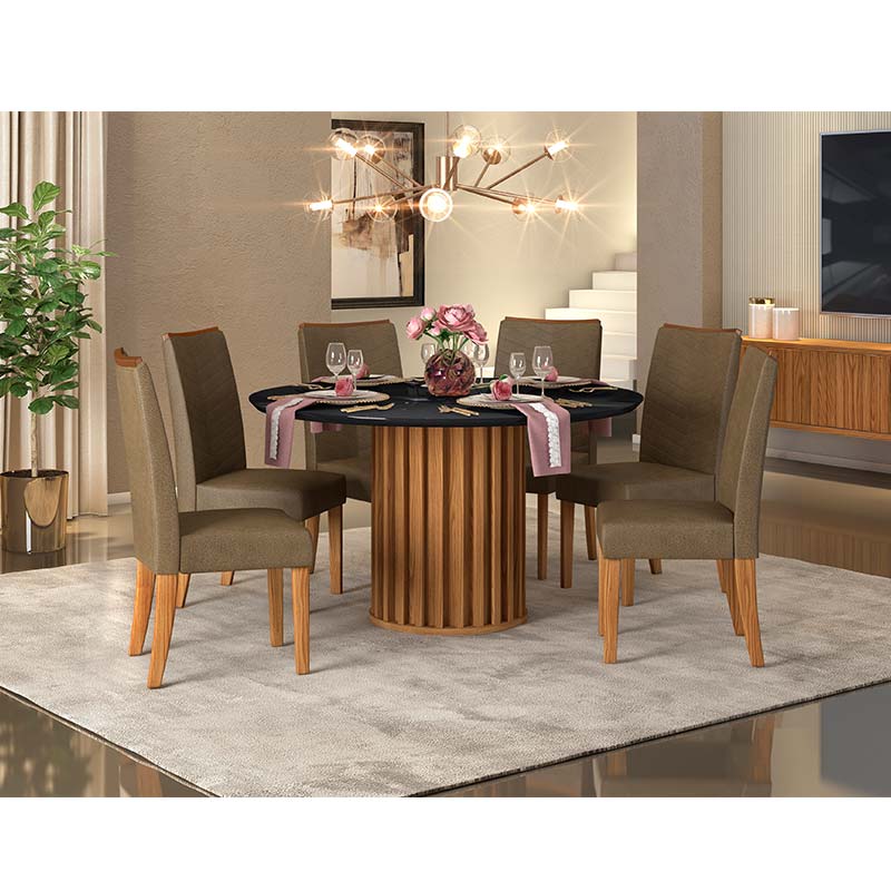 JUEGO DE COMEDOR PRESTON 6 SILLAS